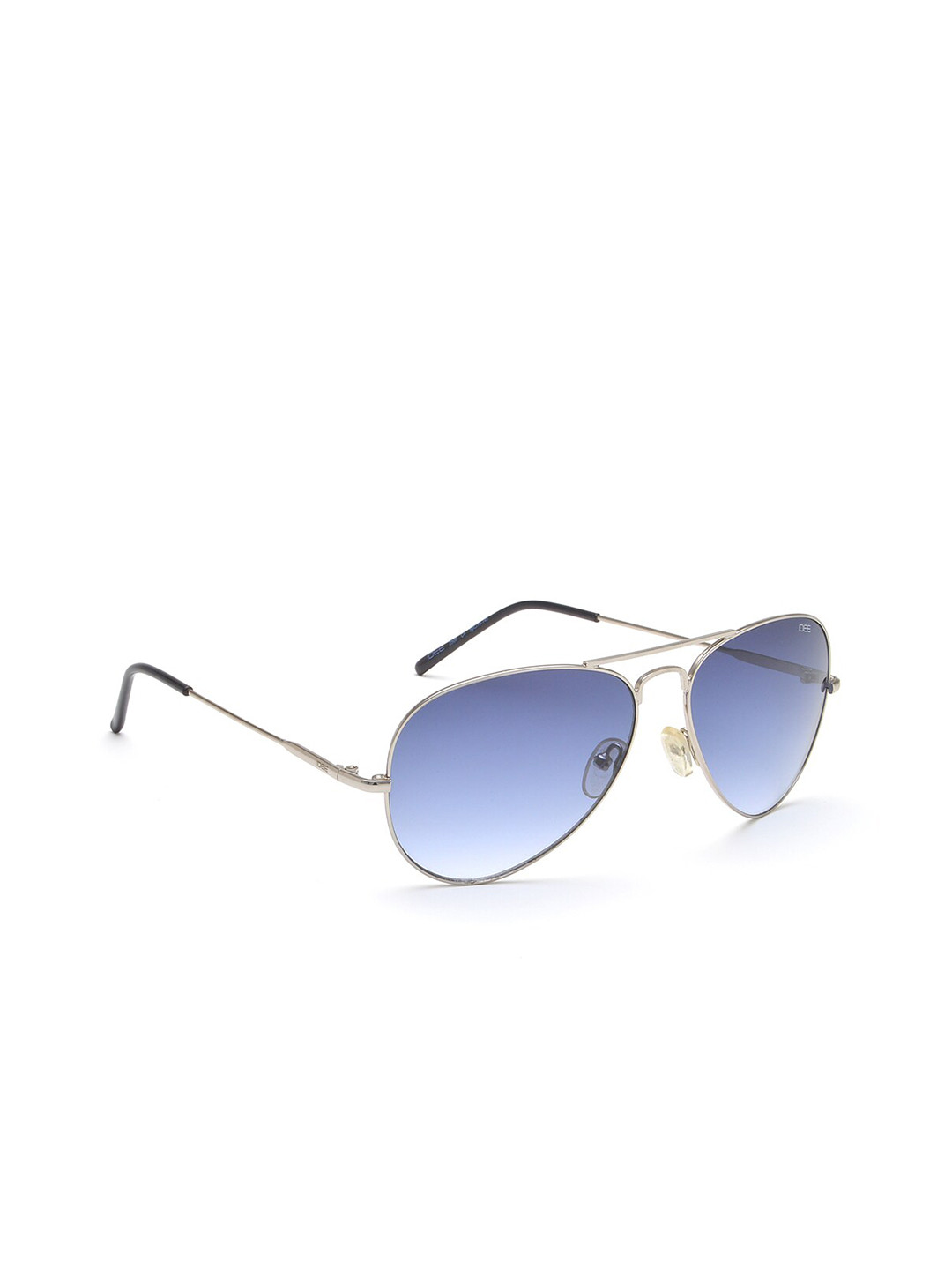 IDEE Men Blue Lens & Silver-Toned Aviator Sunglasses IDS2508C4SG-Silver-Toned