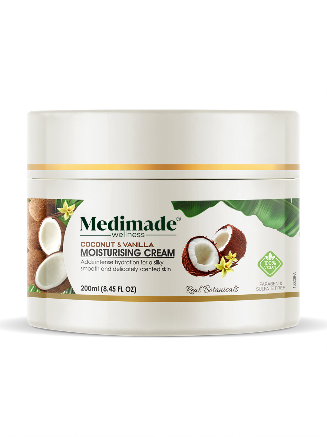 Medimade Coconut & Vanilla Moisturising Cream - 200 gm
