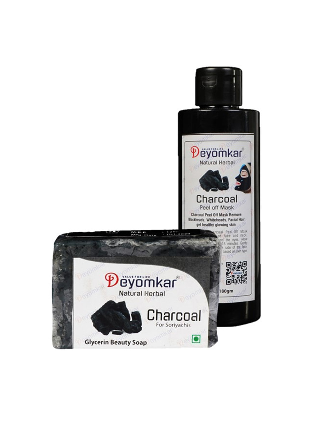 Deyomkar Set of Herbal Orange Peel Off Mask & Lemon Honey Soap