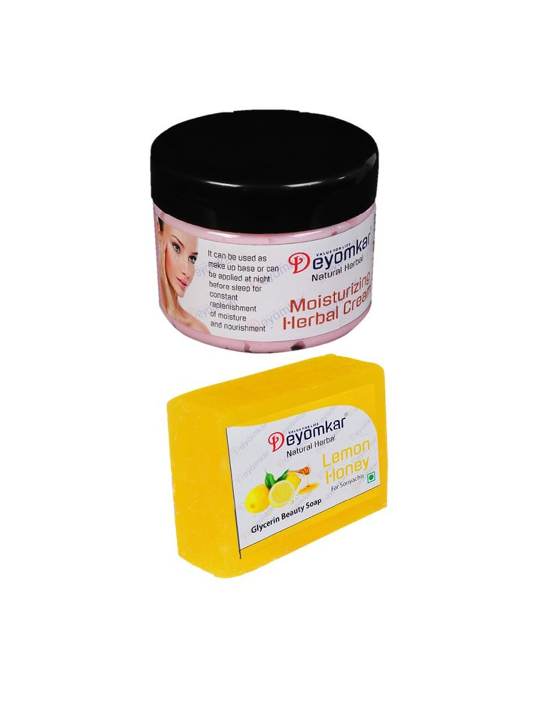 Deyomkar Herbal Aloe Vera Gel with Lemon Honey Soap