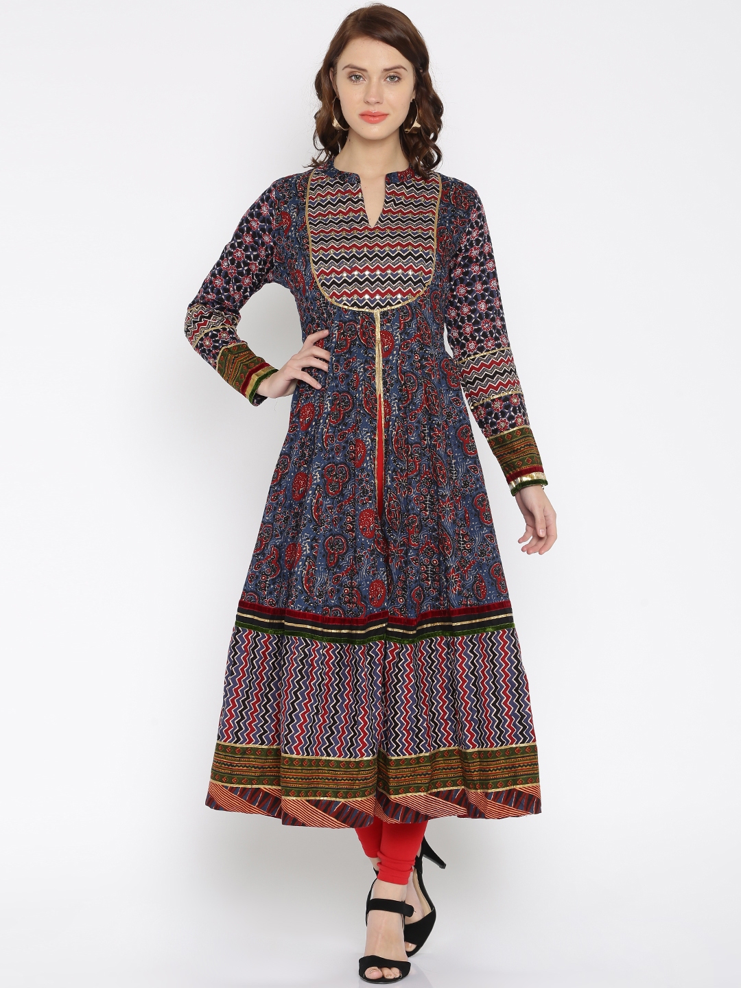 melange anarkali kurta