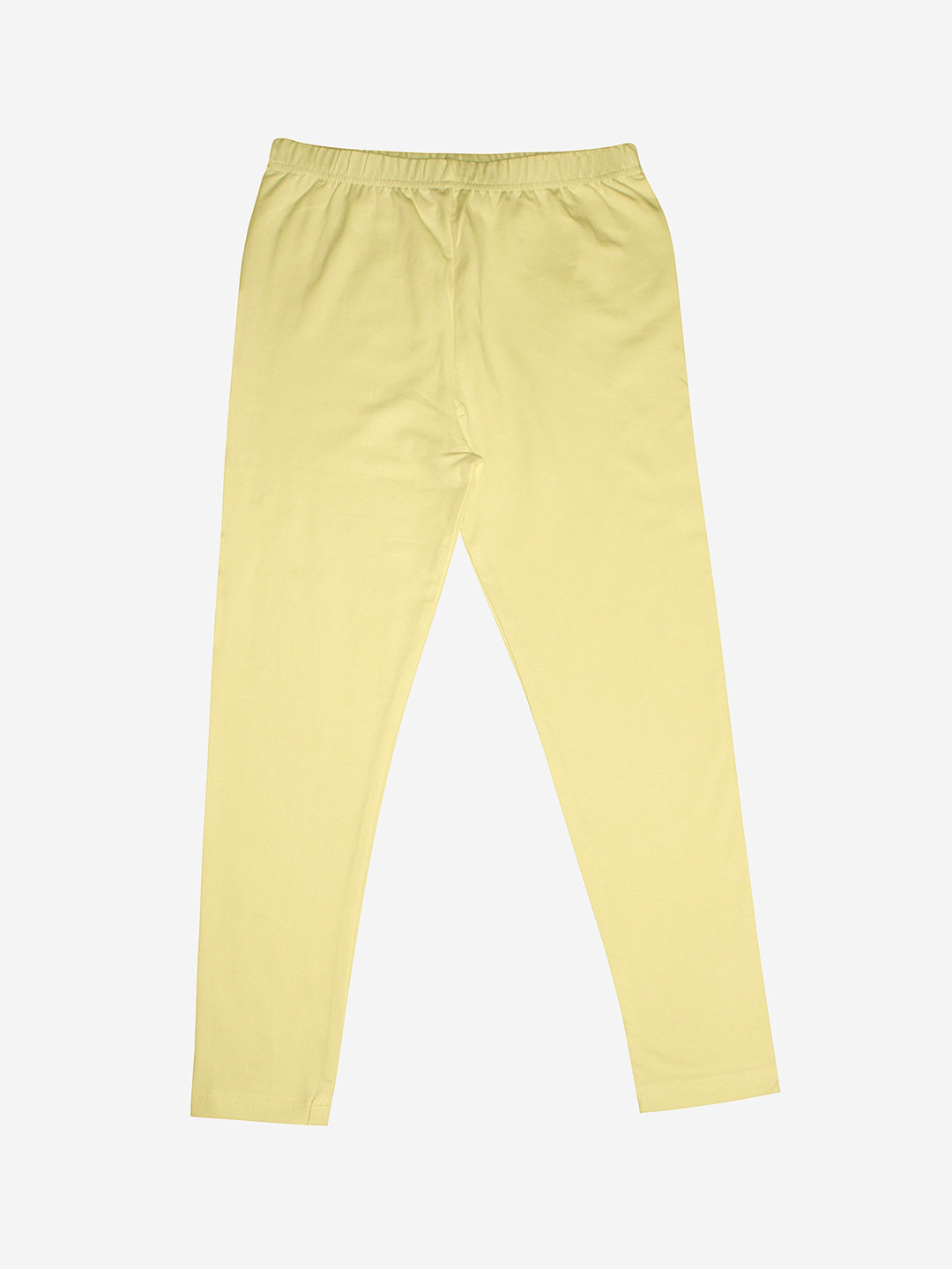 KiddoPanti Girls Yellow Ankle Length Lycra Legging
