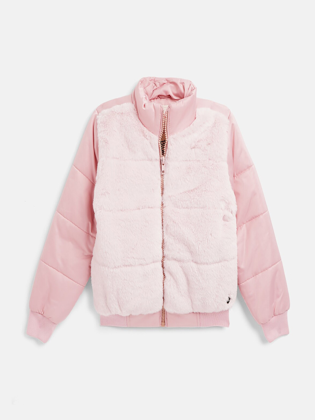 Blue Giraffe Girls Pink Bomber Jacket
