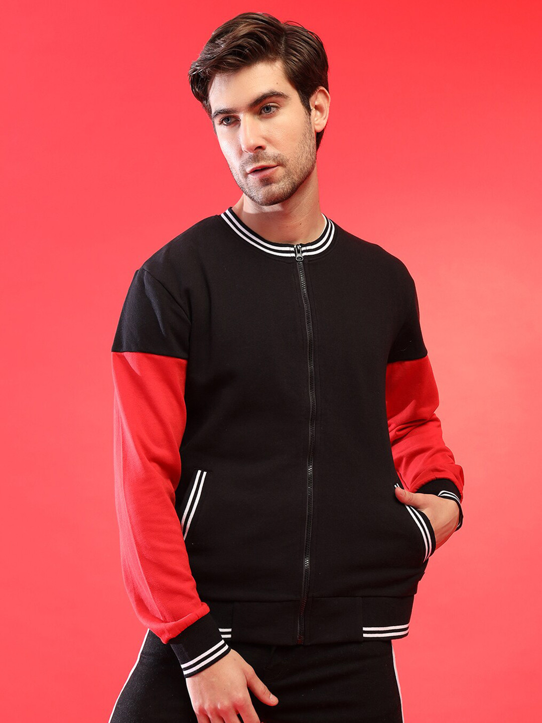 Campus Sutra Men Black Sweatshirt