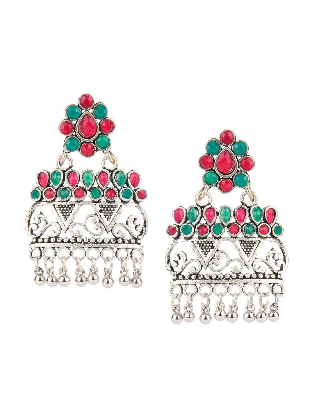 DESI COLOUR Multicoloured Contemporary Drop Earrings