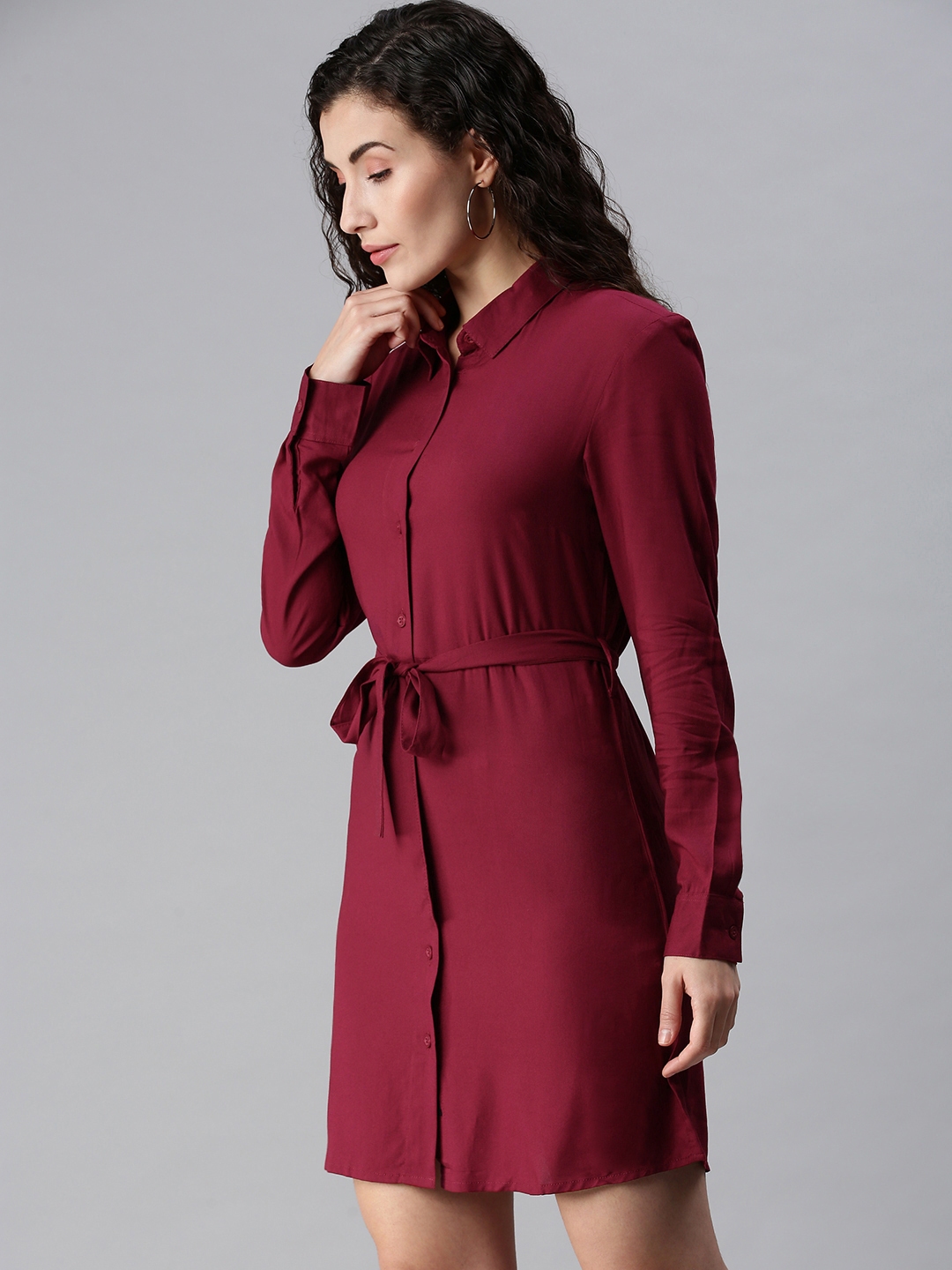 Warehouse maroon dress on sale