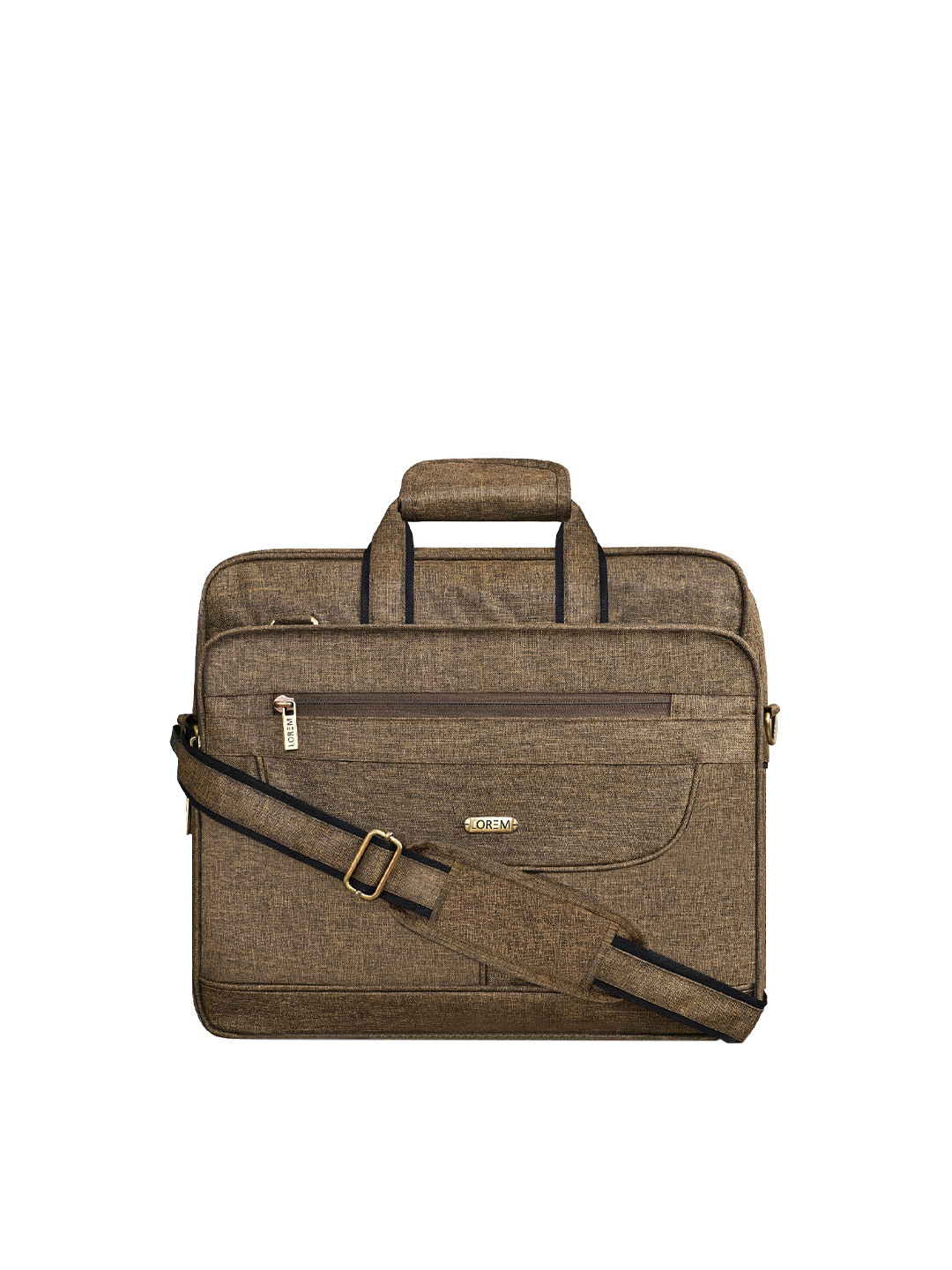 LOREM Unisex Khaki Textured Messenger Bag