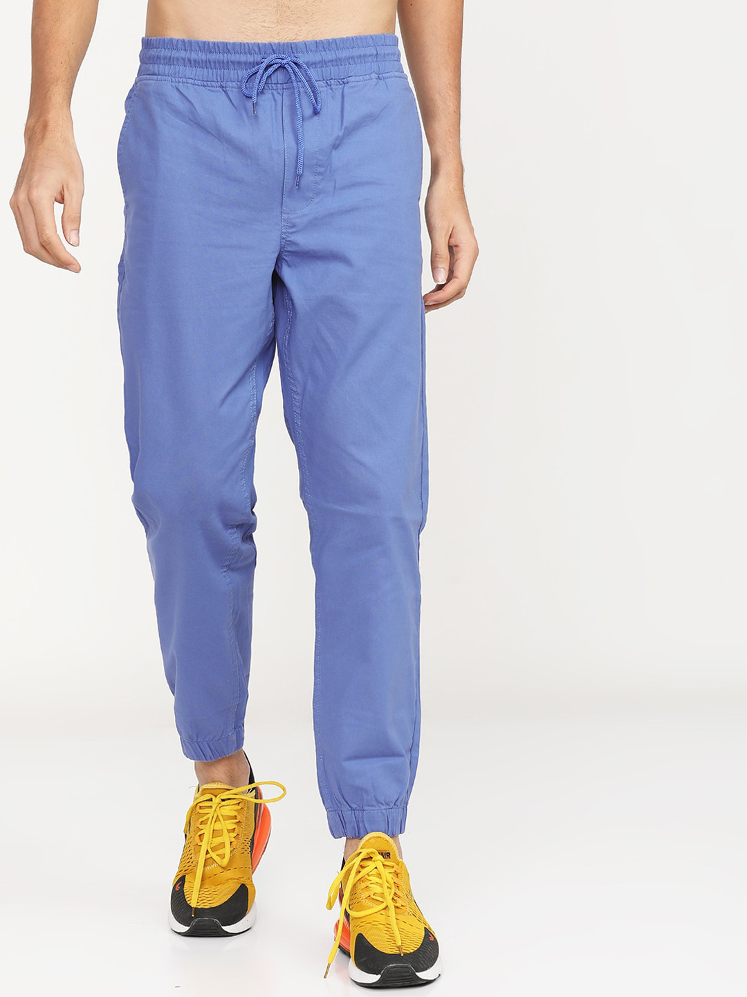 HIGHLANDER Men Blue Slim Fit Joggers Trousers