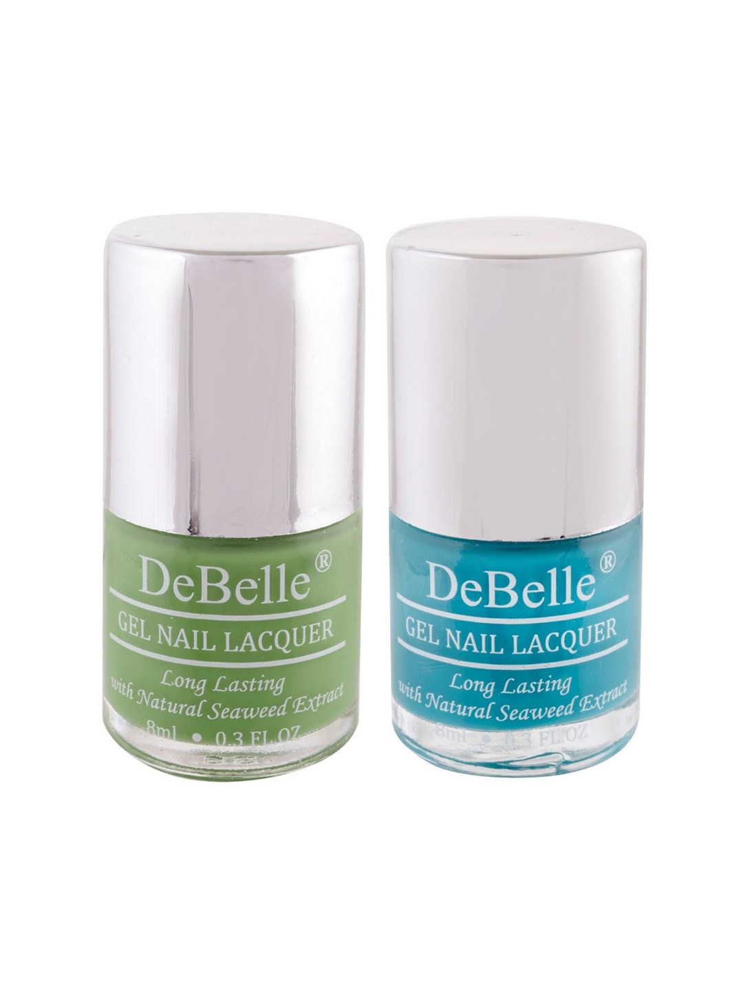 DeBelle Set of 2 Gel Nail Polish - Mystique Green & Royale Cocktail - 8ml Each