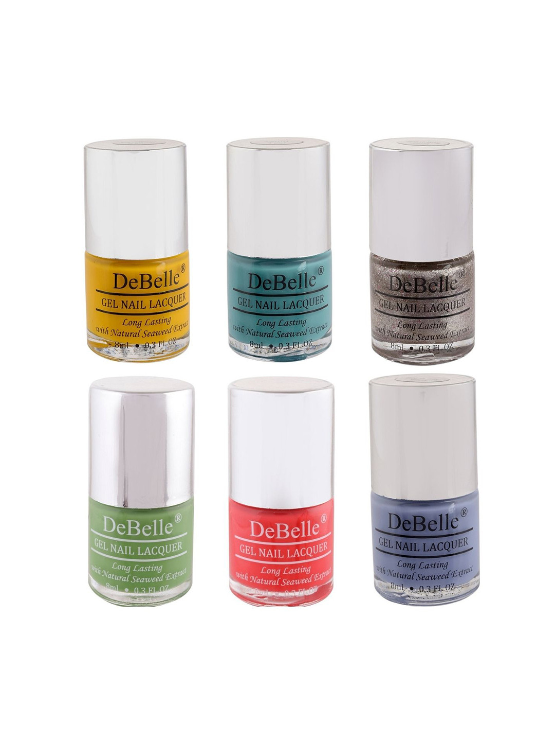 DeBelle Set of 6 Gel Nail Polish- 8 ml Each
