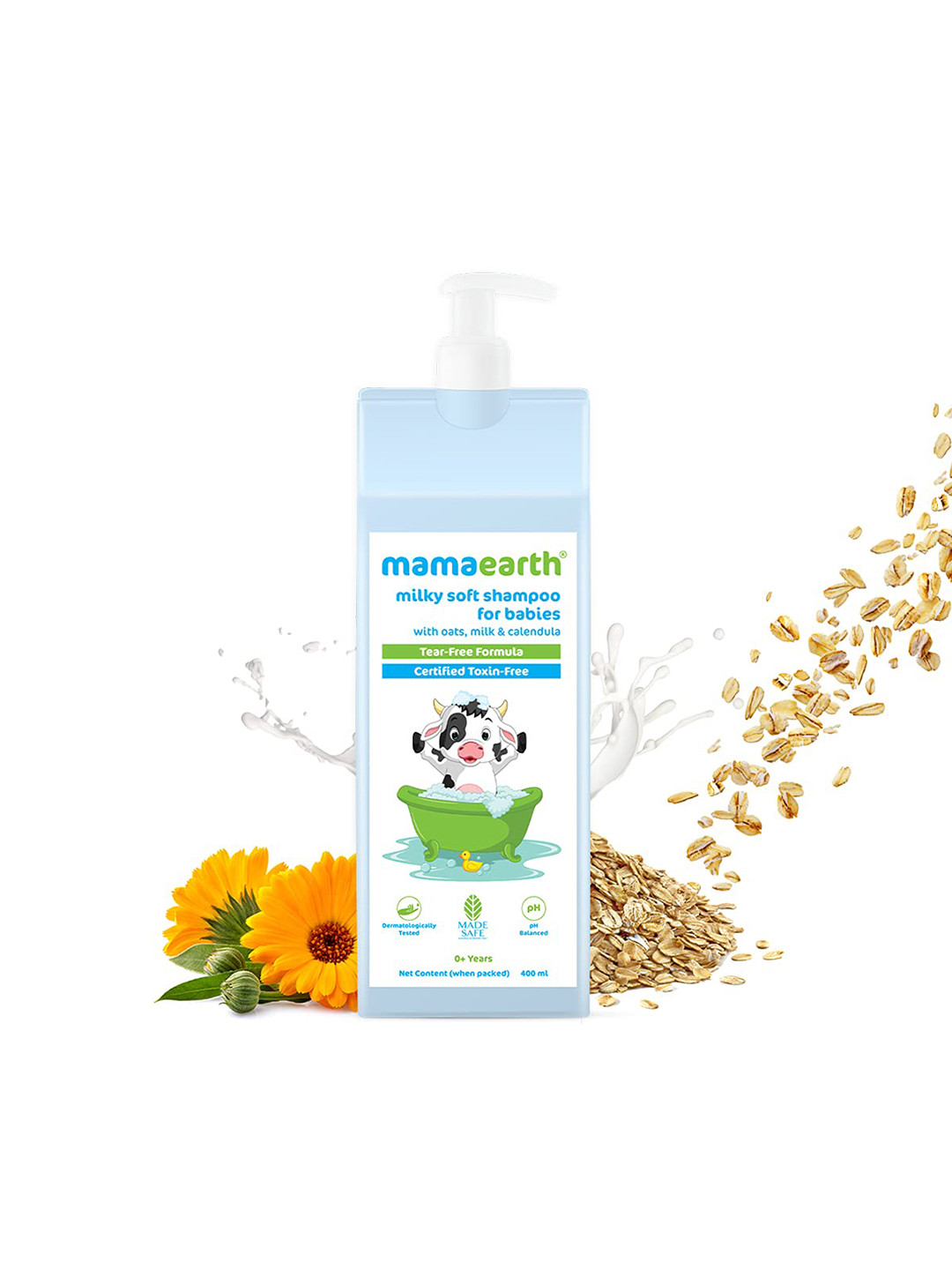 Mamaearth Milky Soft Shampoo With Oats, Milk And Calendula For Babies - 400ml