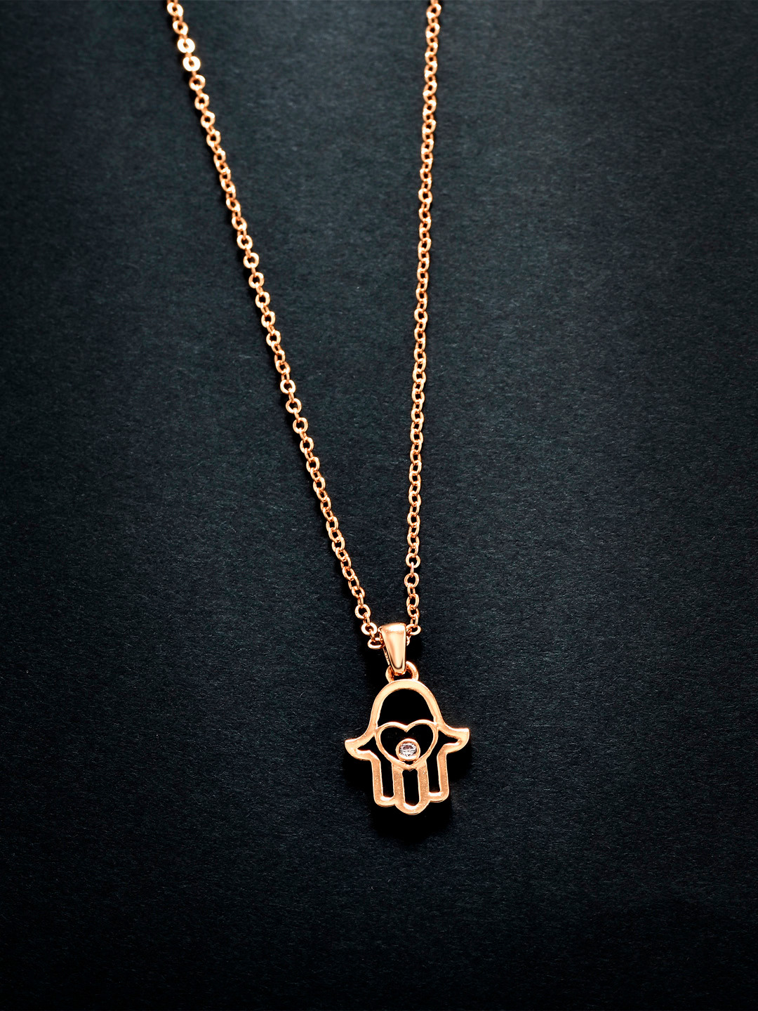 MINUTIAE Rose Gold Brass Rose Gold-Plated Bohemian Necklace
