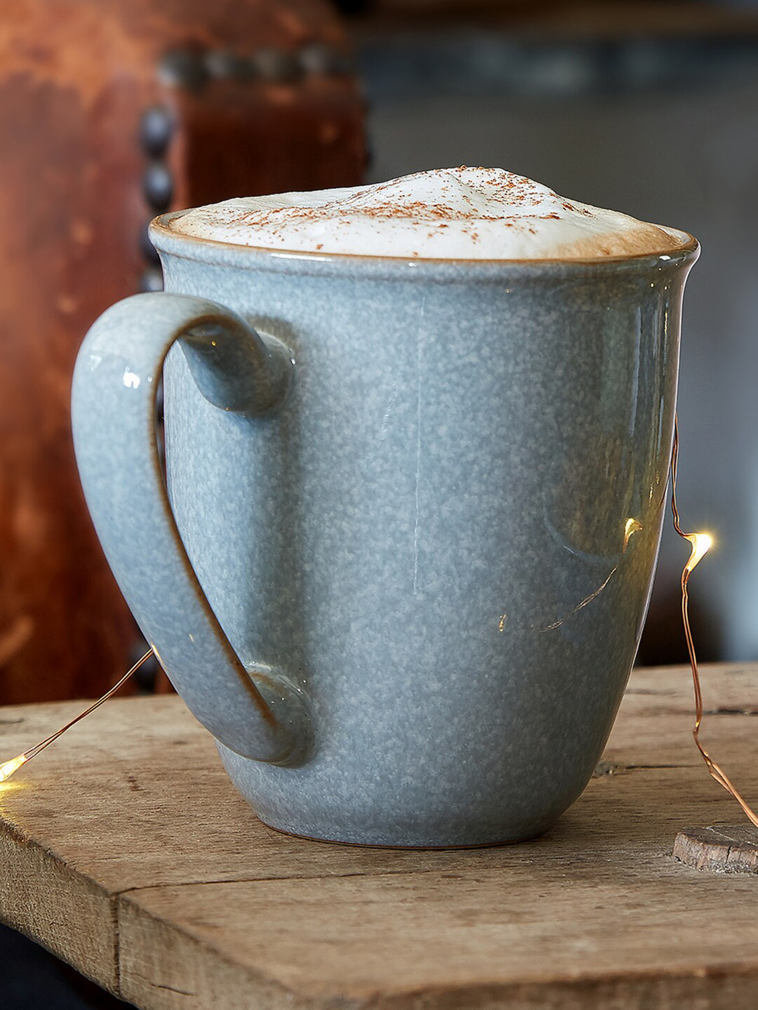 Denby Blue Stoneware Microwave Safe 4 Piece Mugs-300ml