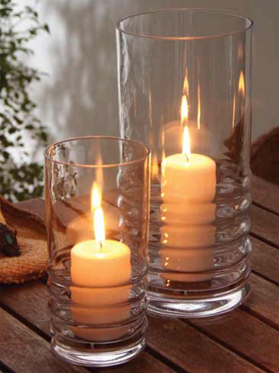 DARTINGTON Transparent Set Of 2 Patterned Vases