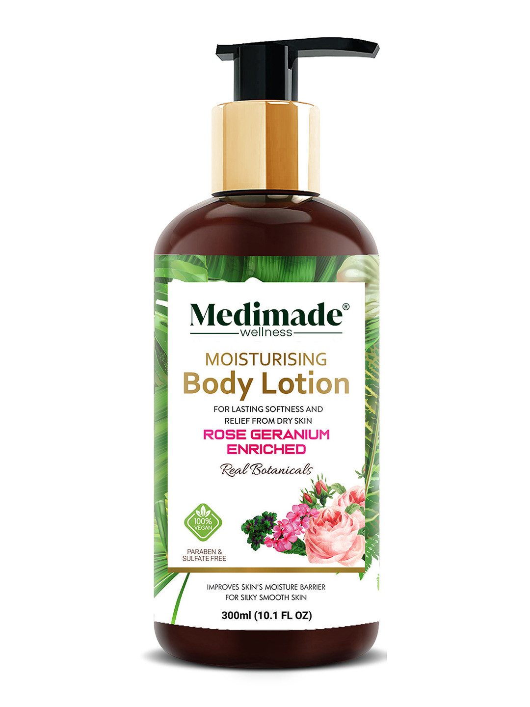 Medimade Pink Rose Enriched Moisturizing Body Lotion 300 Ml