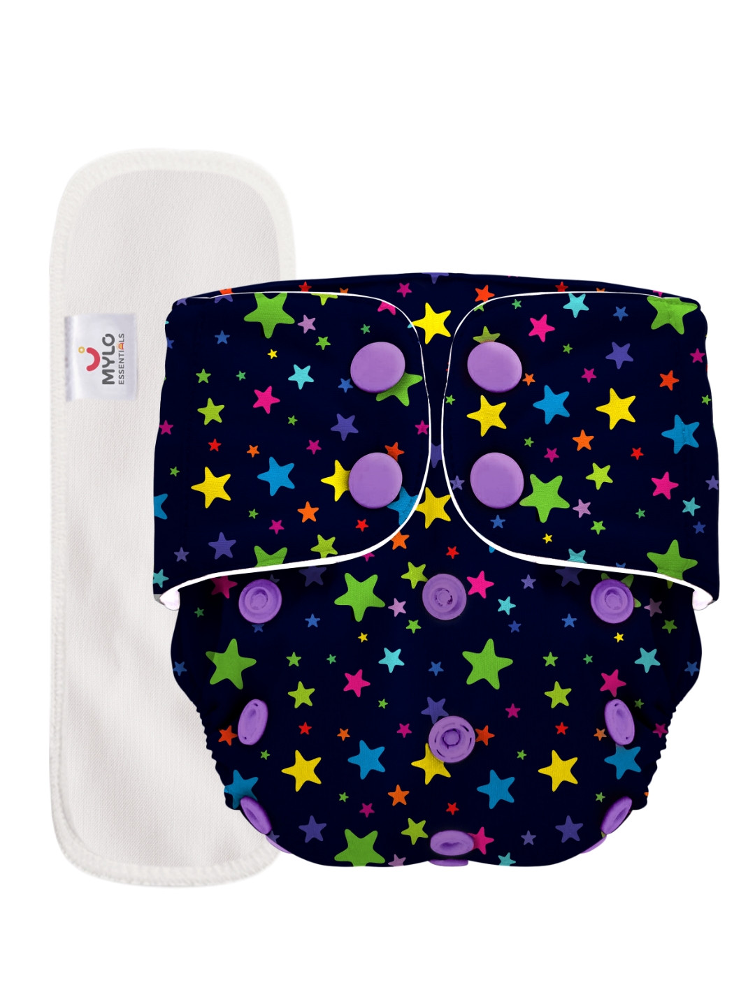 Mylo Kids Blue & Green Twinkle Printed Cloth Diaper