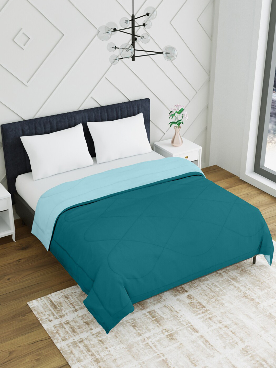 EverHOME Green Microfiber Mild Winter Double Bed Comforter