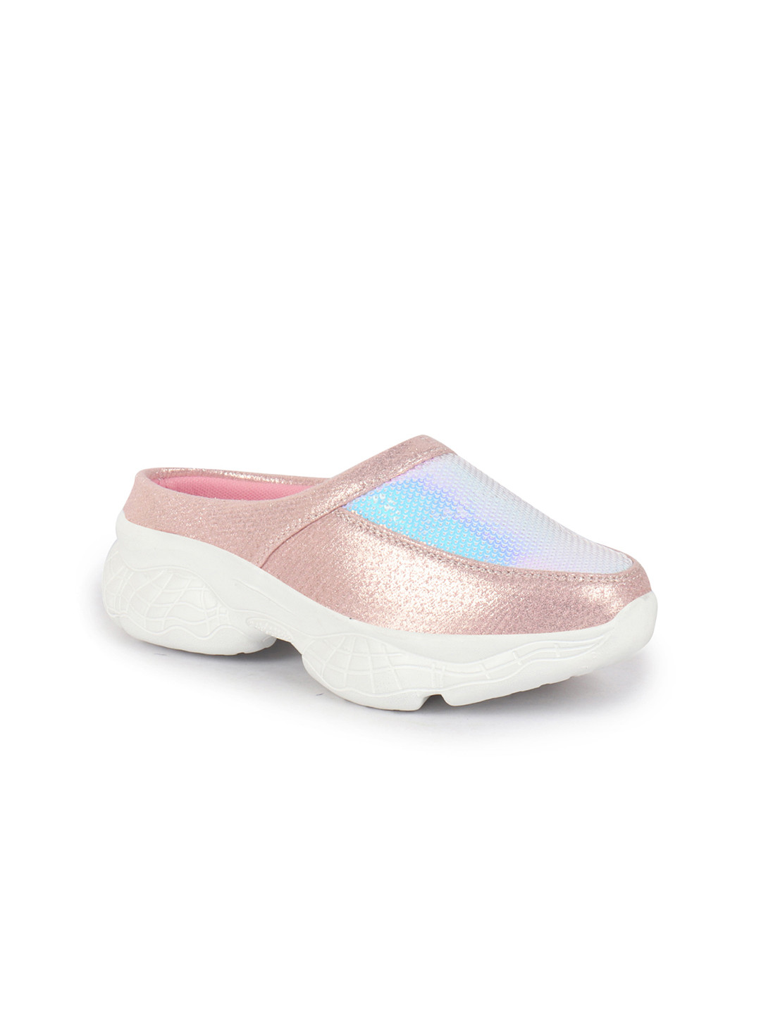 FAUSTO Women Pink Embellished Slip-On Sneakers