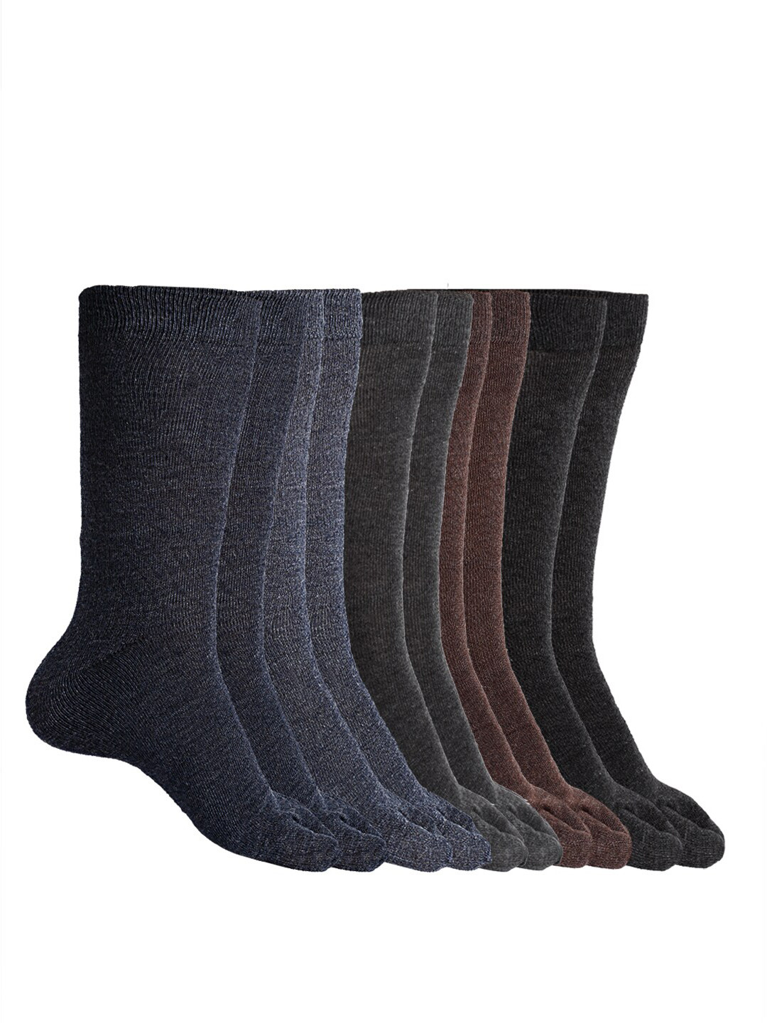 Texlon Women Pack of 5 Woolen Calf Length