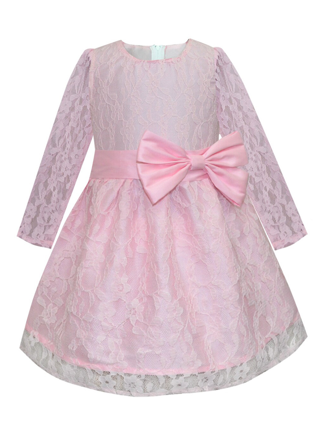 A T U N Pink Lace Dress