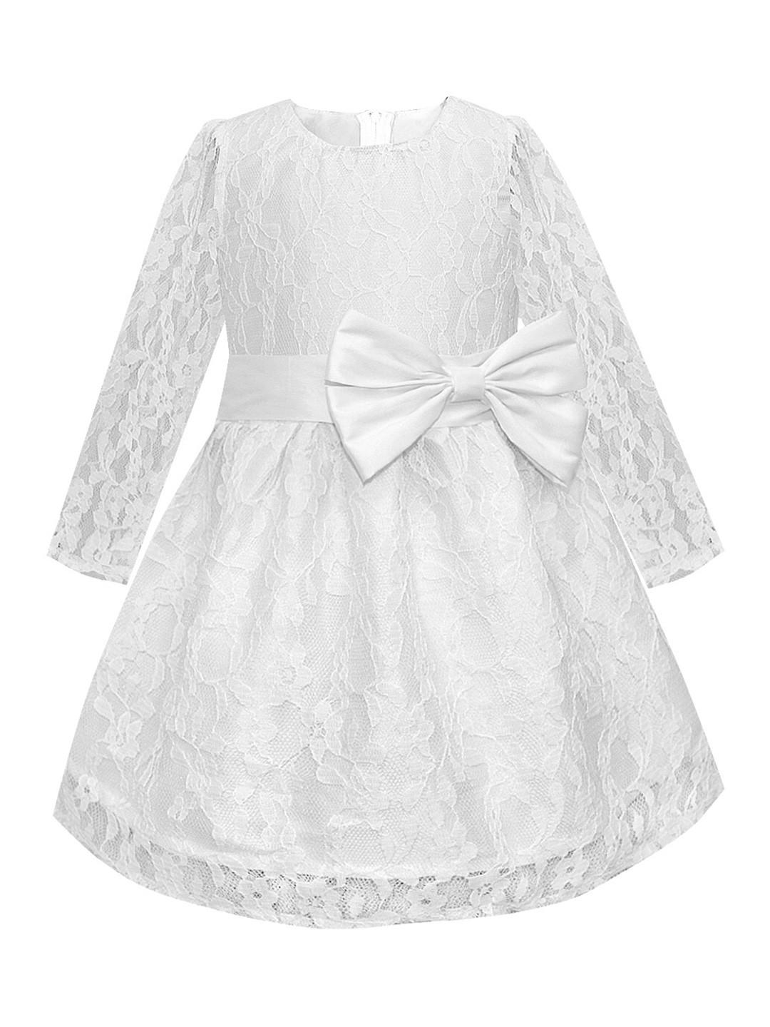 A T U N White Lace Dress