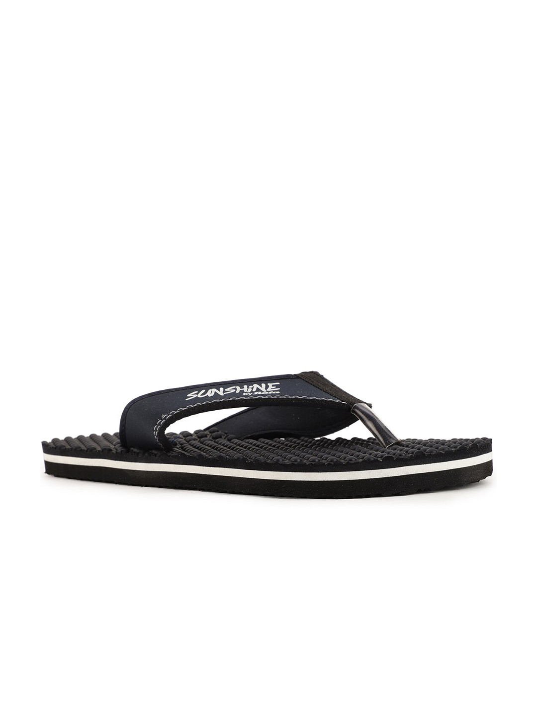 Bata Men Blue & Black Thong Flip-Flops