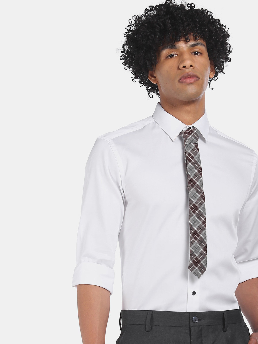 Arrow New York Men White Slim Fit Opaque Formal Shirt