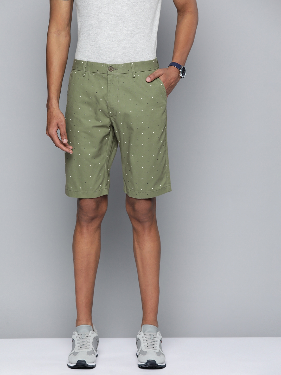 Buy Indian Terrain Men Printed Slim Fit Cotton Shorts Shorts for