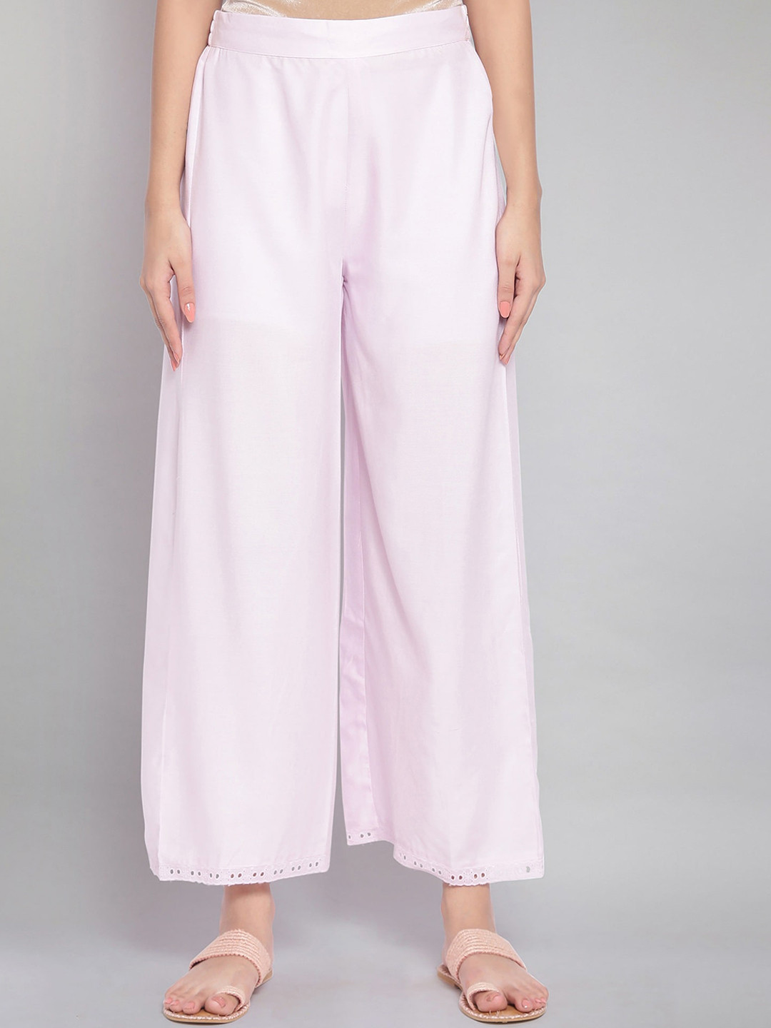 W Women Pink Parallel Trousers