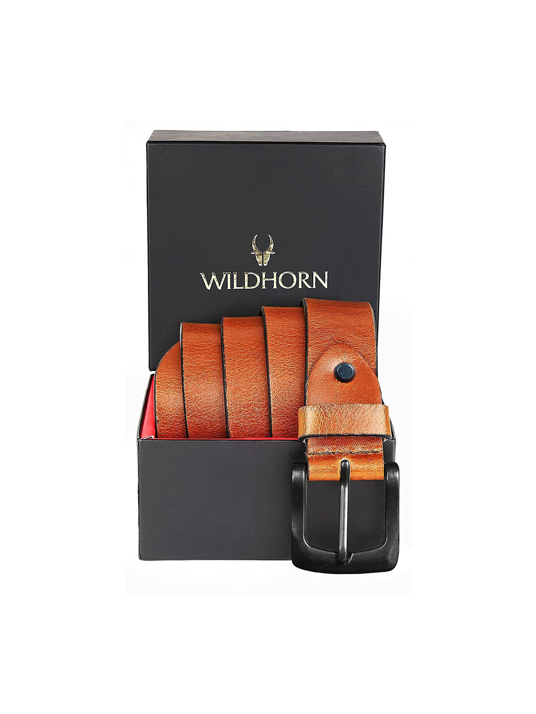 WildHorn Men Tan Leather Belt