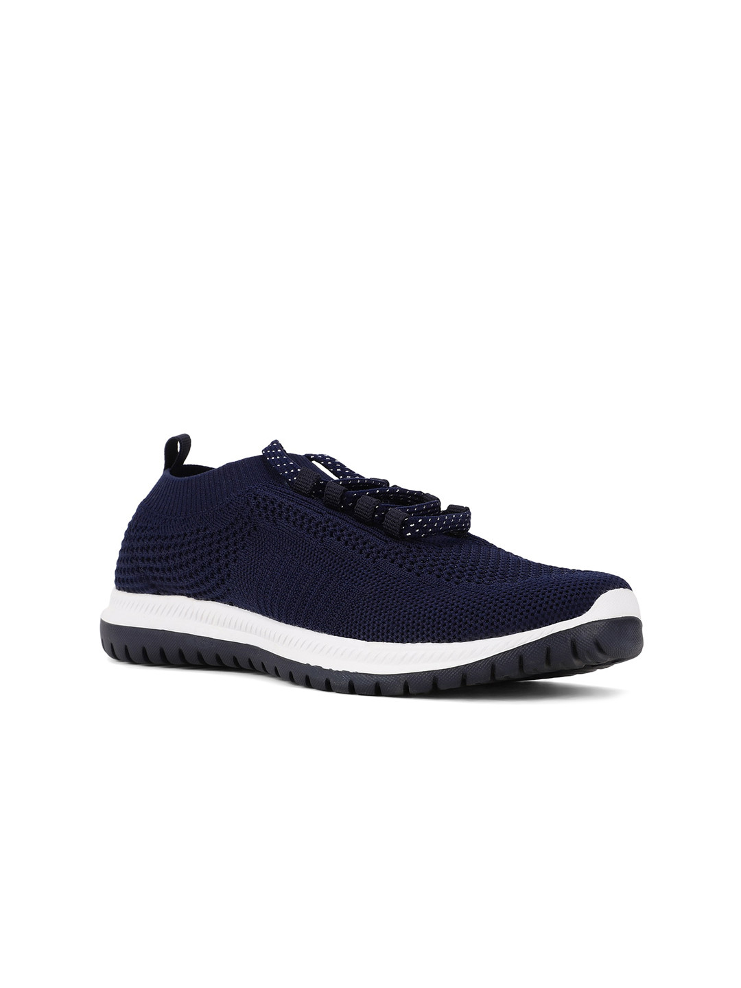 North Star Women Navy Blue Woven Design Sneakers