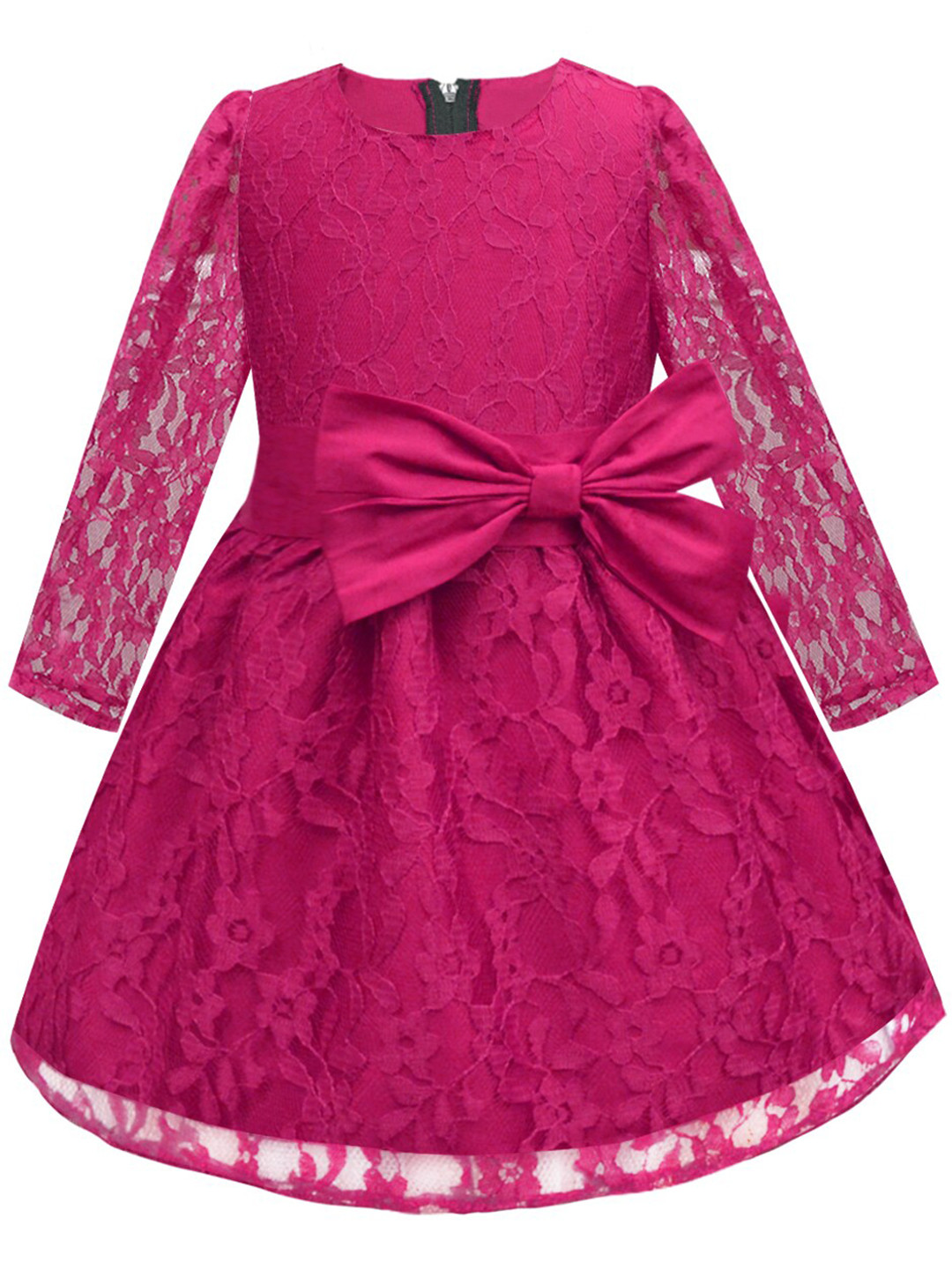 A T U N Pink Lace Dress