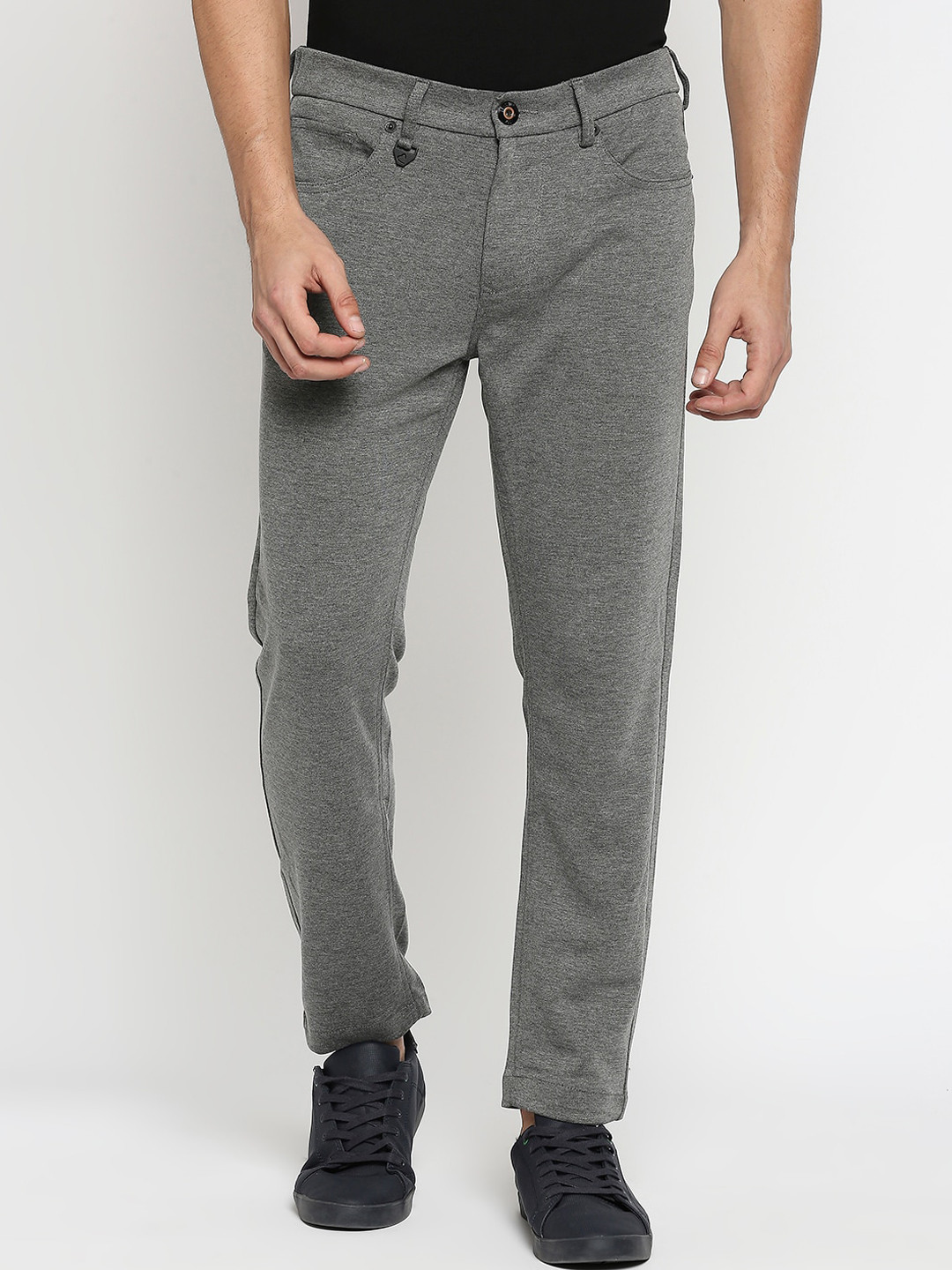 Being Human Men Grey Slim Fit Chino Trousers