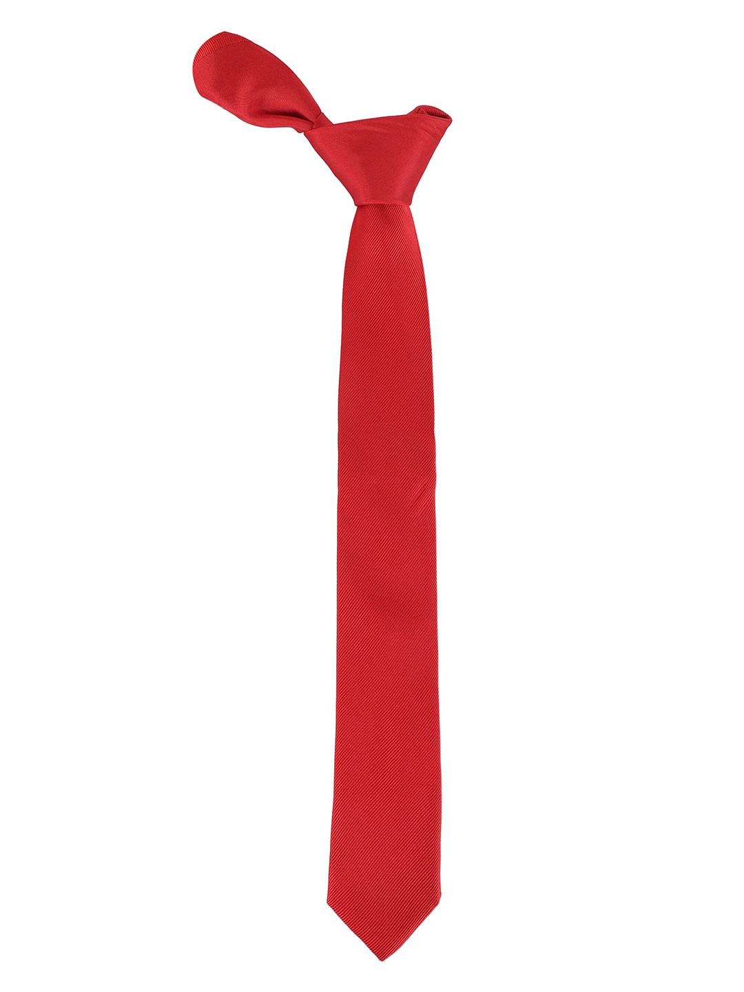 Alvaro Castagnino Men Red Silk Skinny Tie