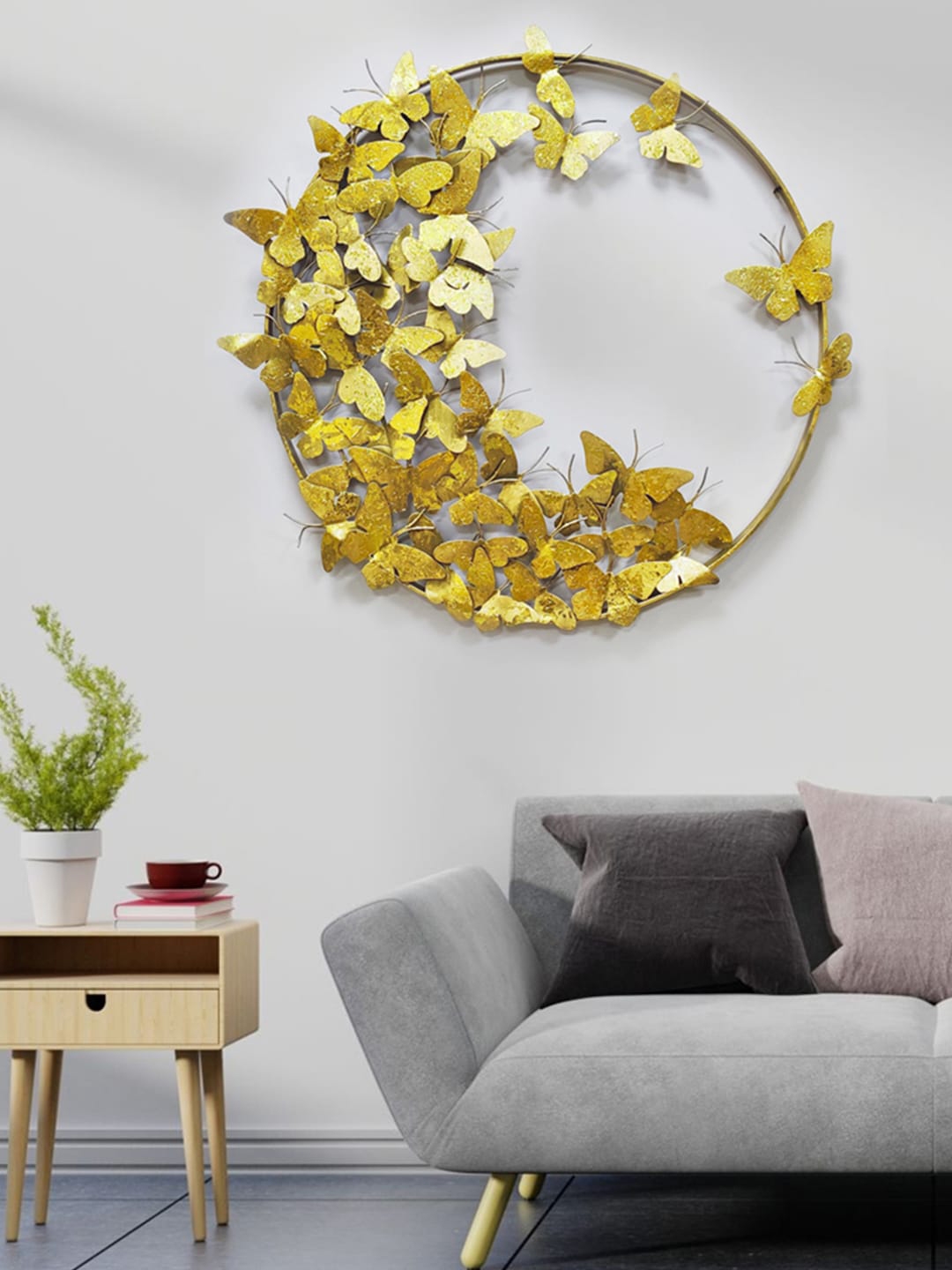 Wembley Toys Gold-Toned Flying Butterflies Wall Decor