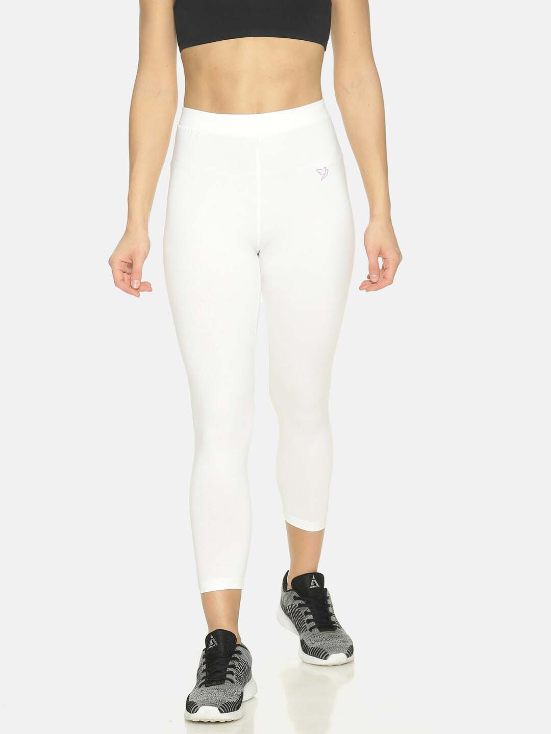 TWIN BIRDS Women Solid Skinny Fit Three-Fourth Length Stretch Cotton Capri Legging