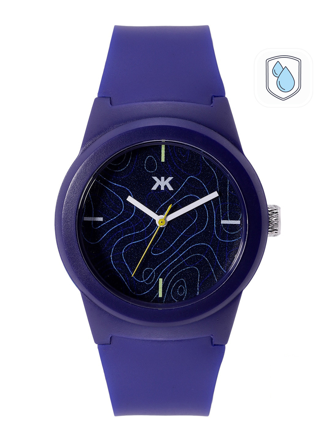 Kook N Keech Men Black Printed Dial & Blue Straps Analogue Watch KNK12-C