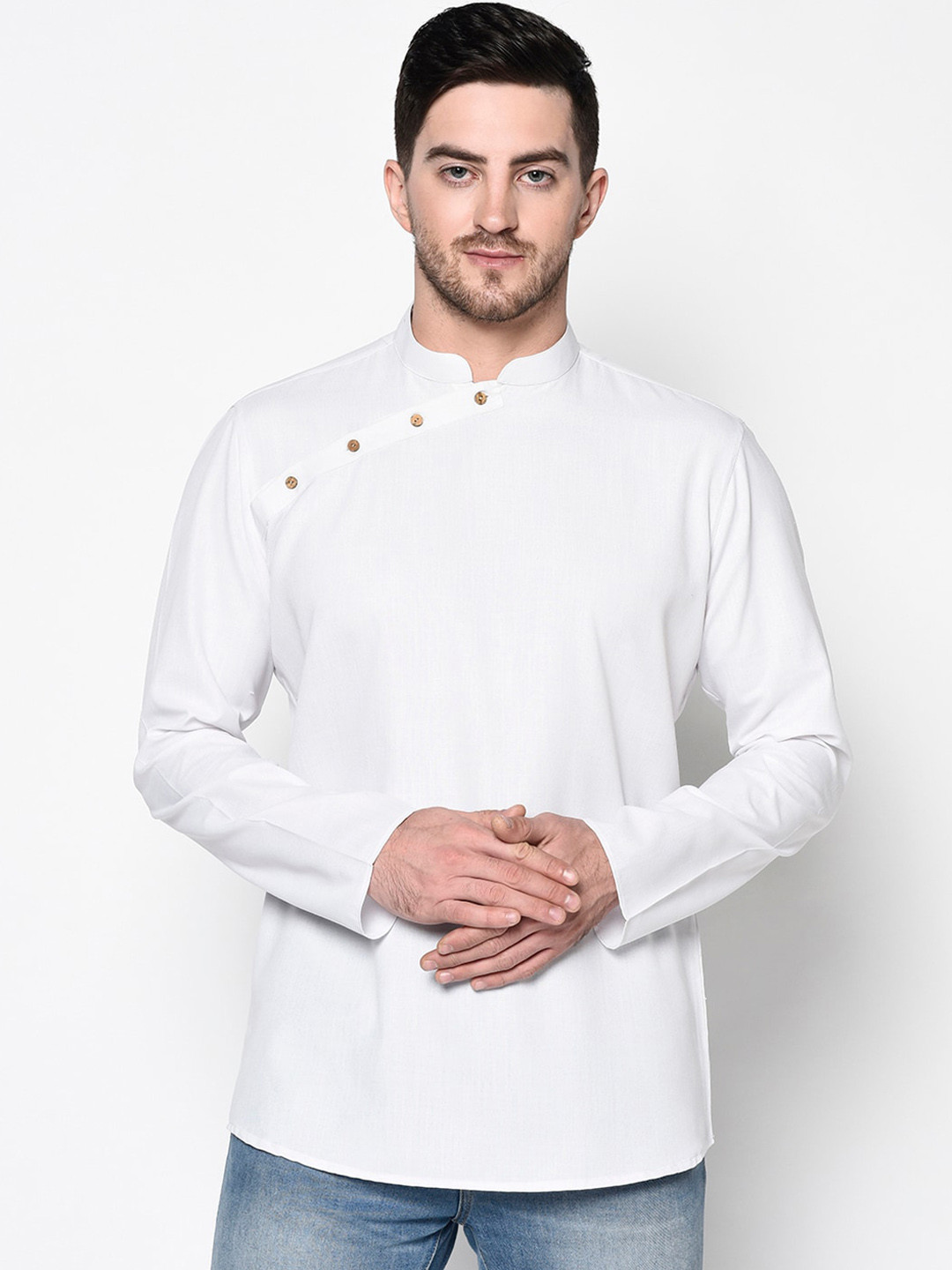 TABARD Men White Cotton Kurta