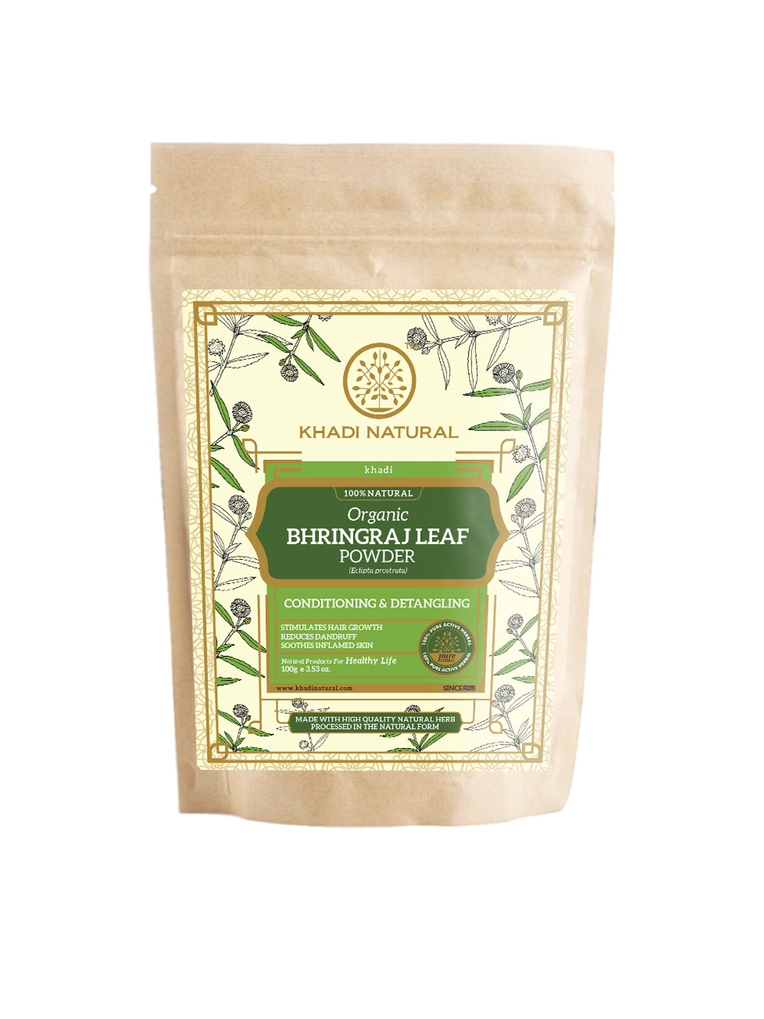 Khadi Natural Bhringraj Powder to Moisturize Scalp - 100g