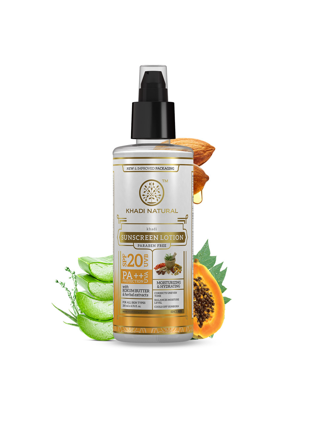 Khadi Natural Sunscreen SPF 20 UVA UVB Protection - 100ml