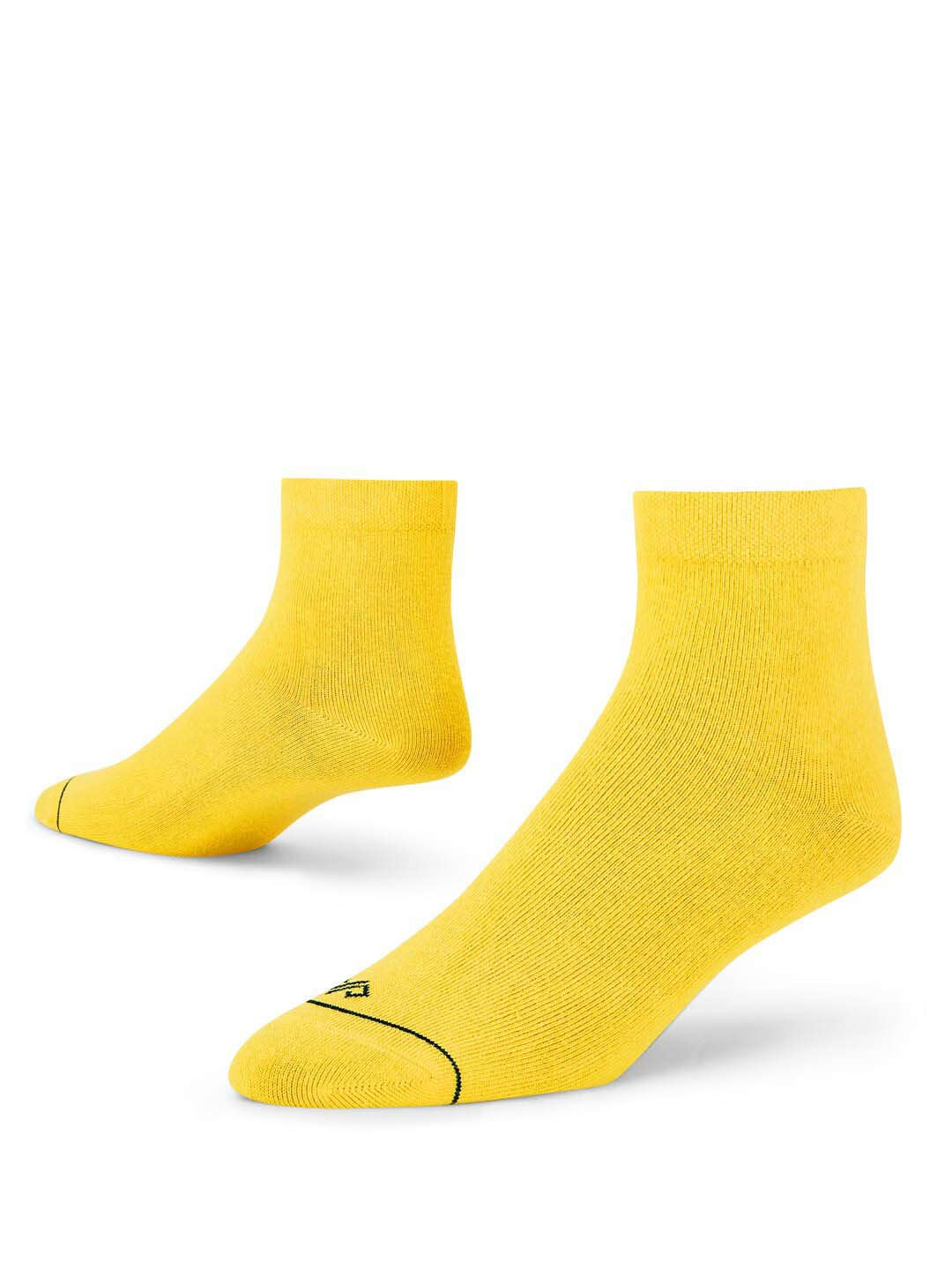 Dynamocks Women Yellow Solid Ankle-Length Socks