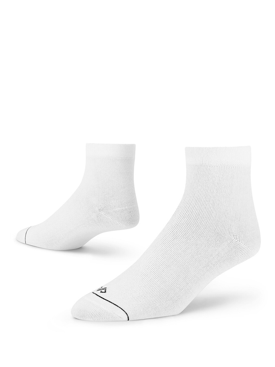 Dynamocks Women White Solid Ankle-Length Socks