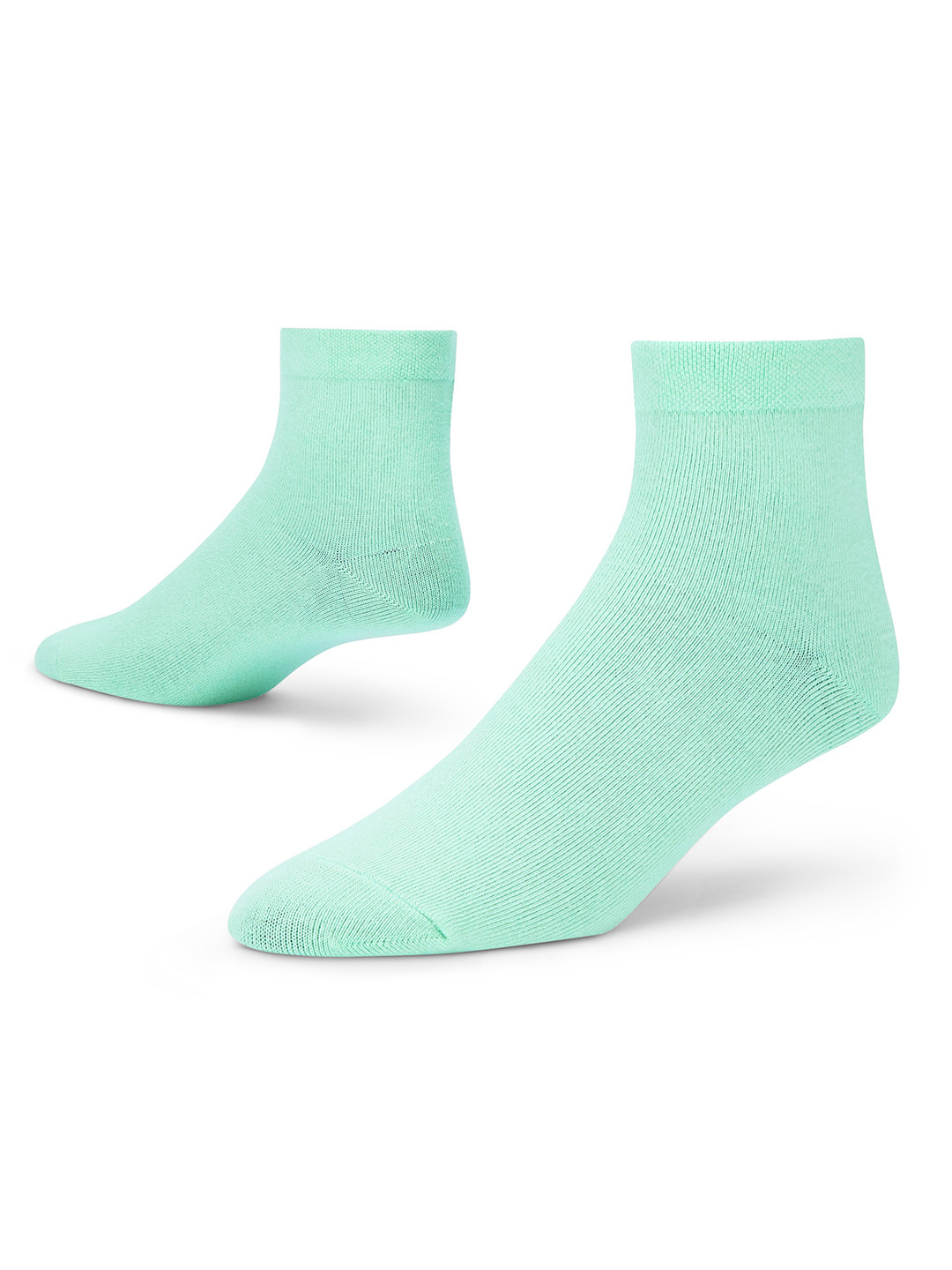 Dynamocks Women Sea Green Solid Ankle-Length Socks