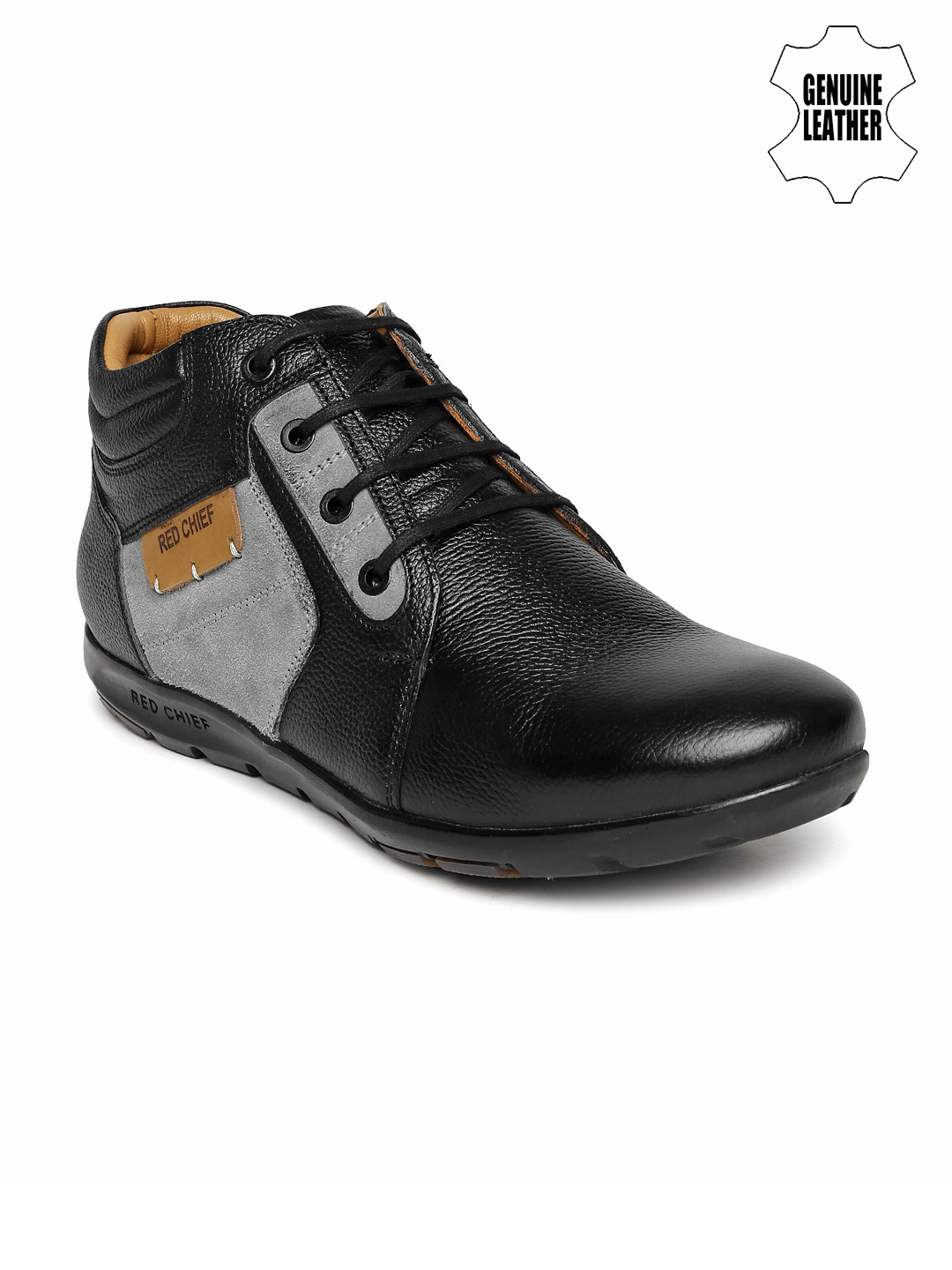Buy Red Chief Men Black \u0026 Grey 