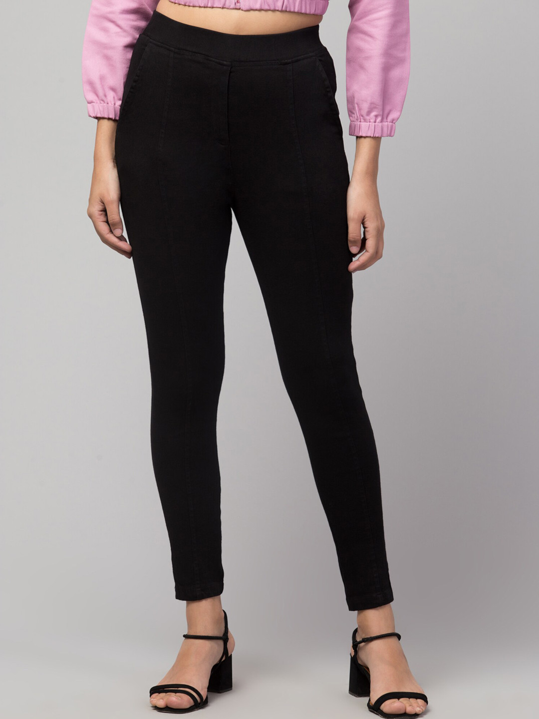 Orchid Blues Women Black High-Rise Jeggings