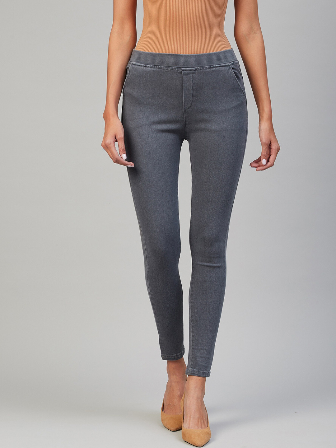 Orchid Blues Women Grey High-Rise Jeans
