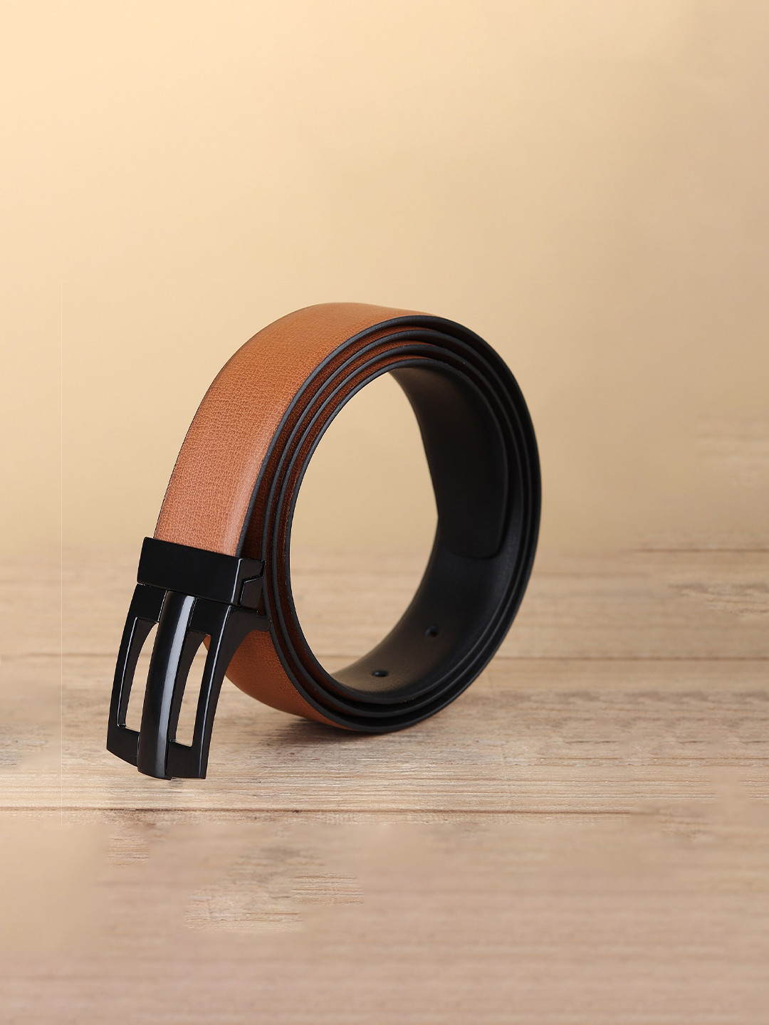 Kastner Men Tan Formal Reversible Belt