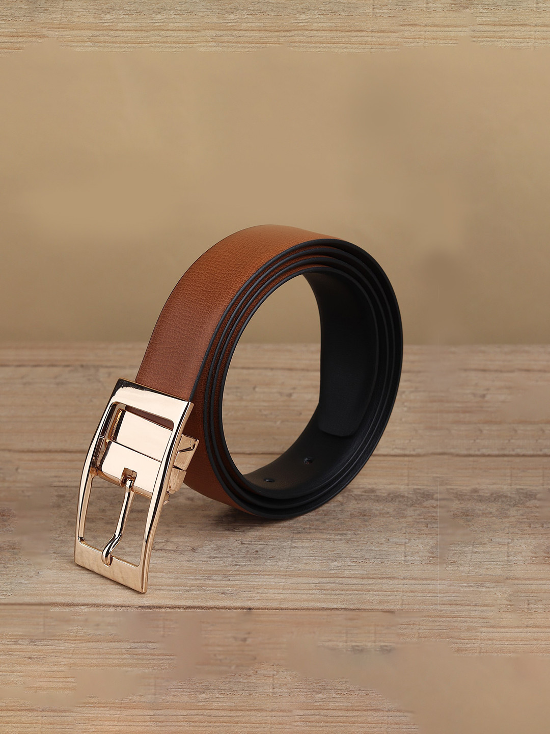 Kastner Men Tan Reversible Belt
