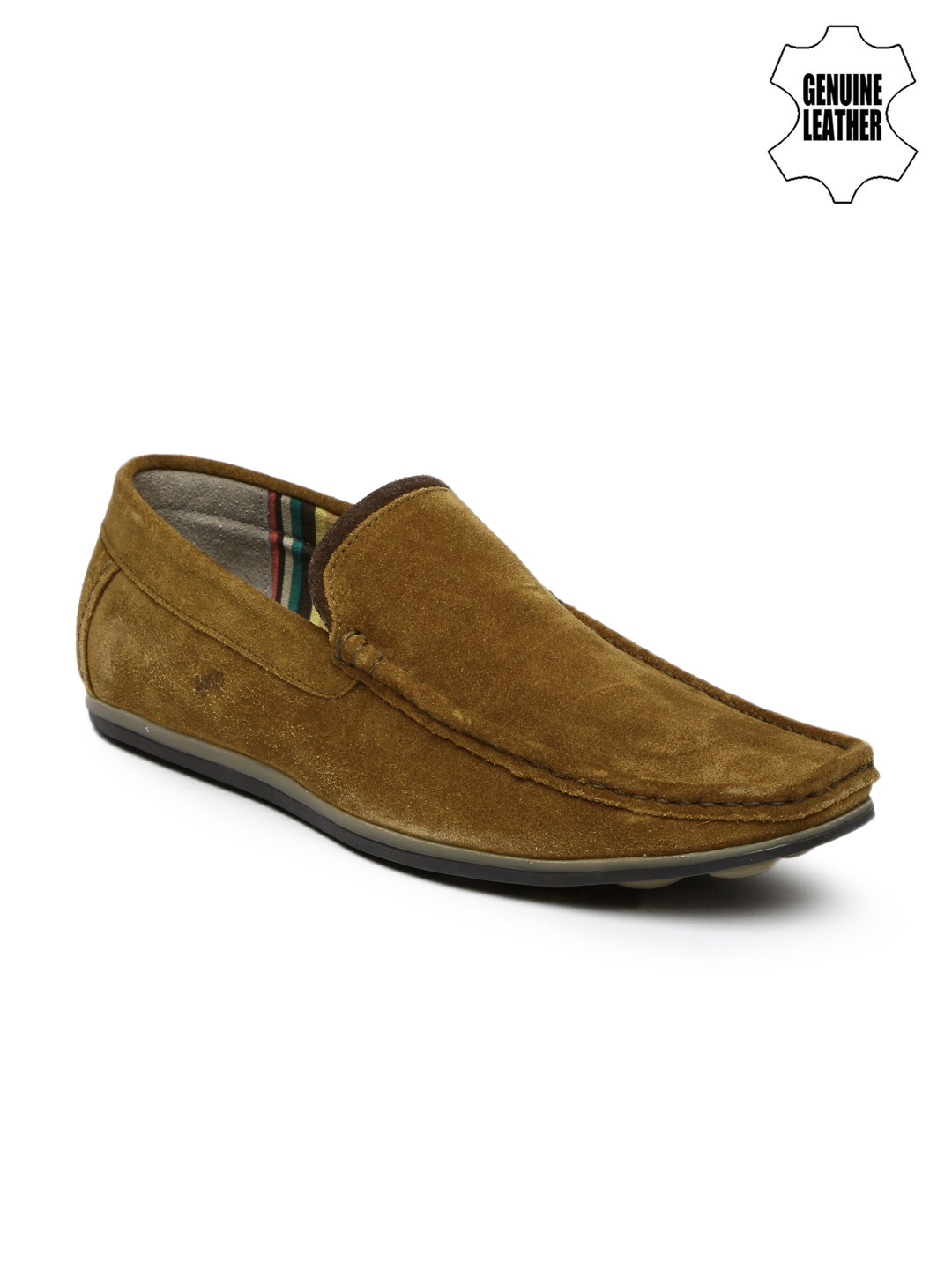 Forca by Lifestyle Men Tan Solid Leather Loafers