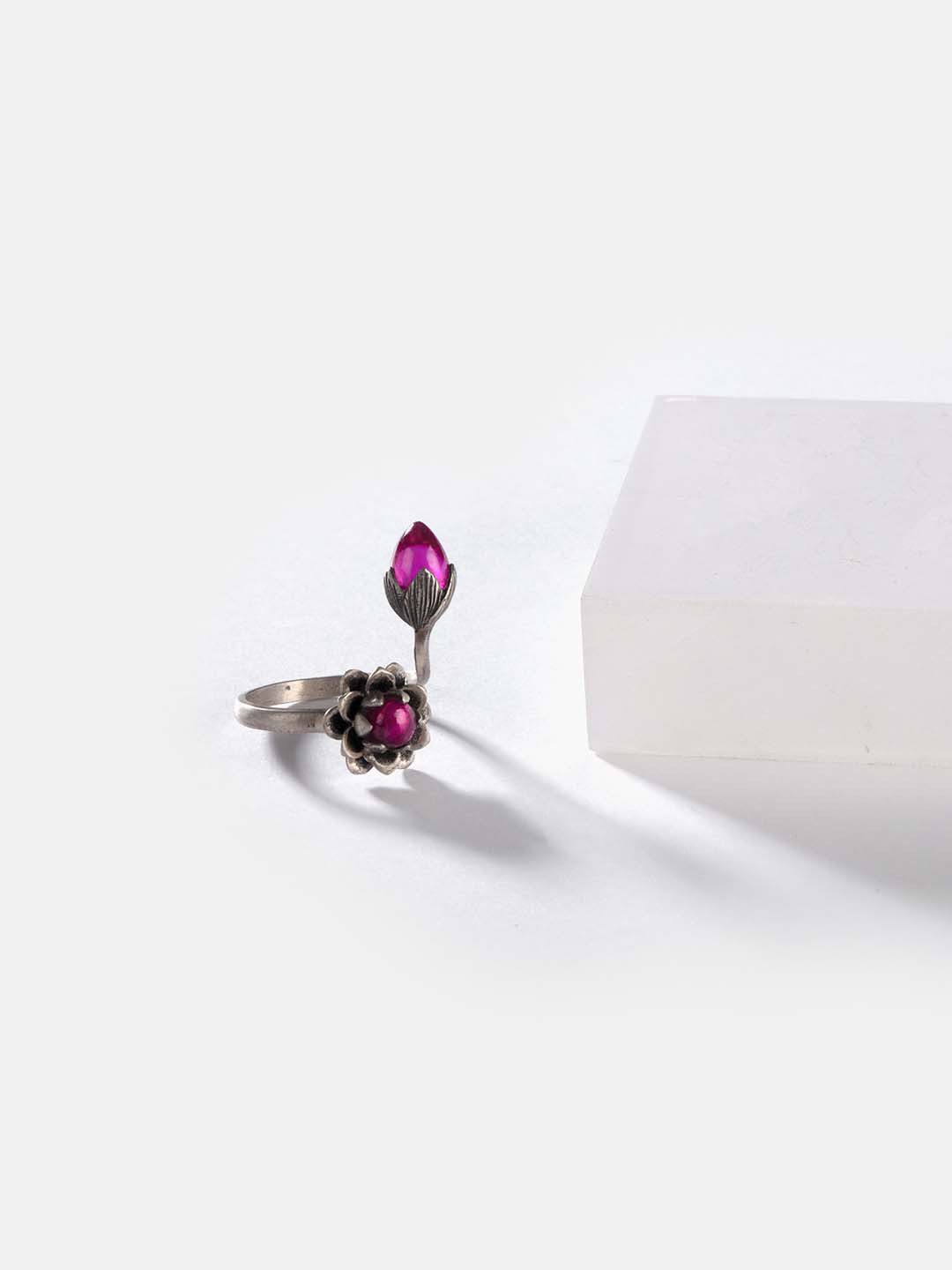 SHAYA 925 Sterling Silver Oxidised Silver-Toned Finger Ring